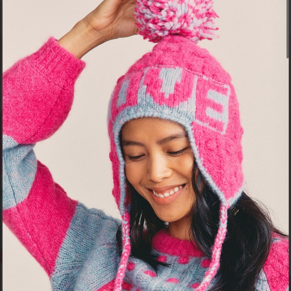 LoveShackFancy Pom beanie hat/ price is firm